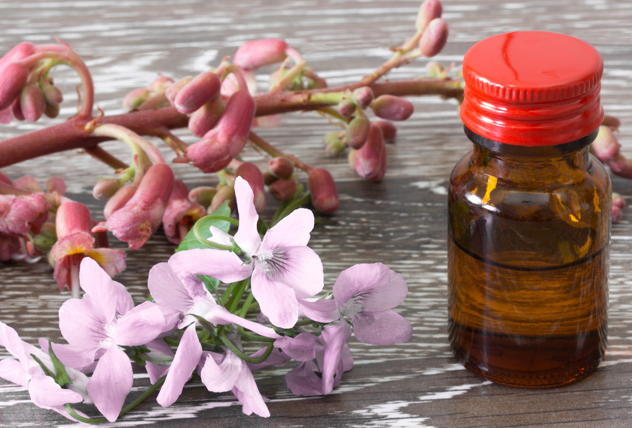 Bachblüten mit Essenz im Fläschchen